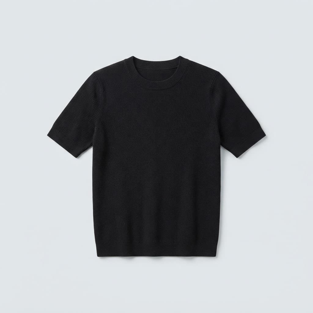 Black knit top